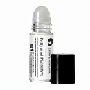 Body oil by Cathy’s New Look, Pretty and Plaid roller bottle with clear glass and black cap