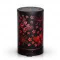 Black Butterflies Essential Oil Diffuser 150ml Metal Ultrasonic Color Lights