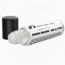 Perfume oil bottle labeled Ariana Grande Ari (L) Type; clear glass, black cap, Cathy’s New Look branding.