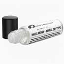 Reveal Type perfume body oil bottle by Cathy Burgess Shop, Halle Berry inspired, clear glass with black cap