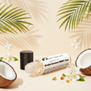 Aruba Coconut BBW Type body oil bottle by Cathy’s New Look, 1/3 oz, clear glass with black cap