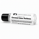 Cathy’s New Look Coconut Lime Verbena perfume oil, 1/3 oz, white label bottle with black cap