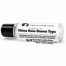 China Rain Unisex Type cologne by Cathy’s New Look; clear bottle with black cap.