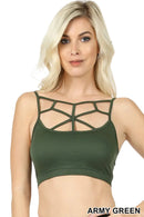 Zenana premium SEAMLESS WEB DETAIL FRONT BRALETTE WITH BRA PADS