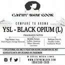 YSL Black Opium (L) Type perfume oil label by Cathy New Look with brand logo